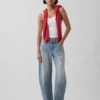 Jeans med lav midje og vid ben