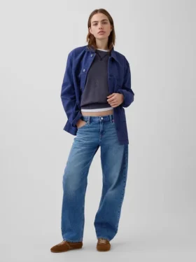 Jeans med lav midje og vid ben