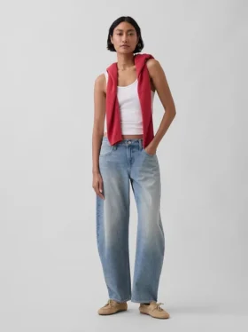 Jeans med lav midje og vid ben