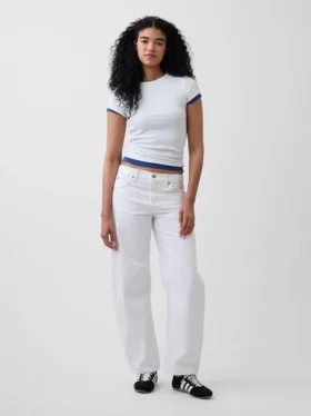 Jeans med lav midje og vid ben