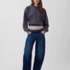 Jeans med lav midje og vid ben