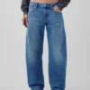 Jeans med lav midje og vid ben