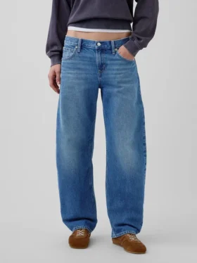 Jeans med lav midje og vid ben