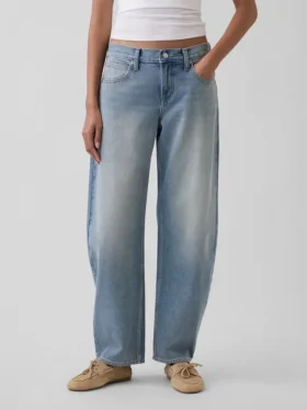 Jeans med lav midje og vid ben