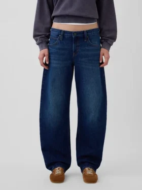 Jeans med lav midje og vid ben