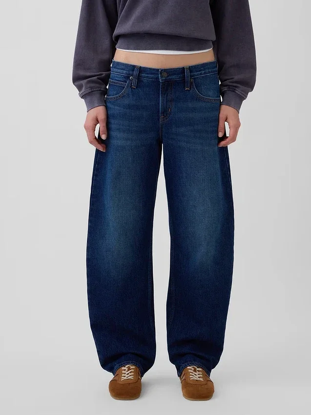 Jeans med lav midje og vid ben