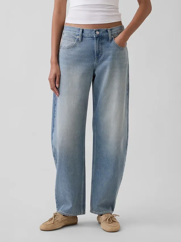 Jeans med lav midje og vid ben