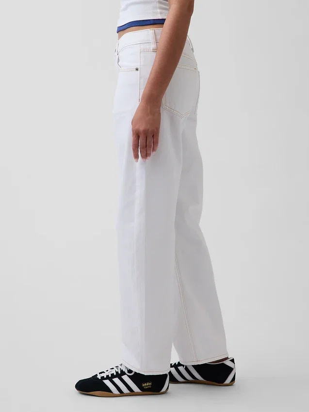 Jeans med lav midje og vid ben