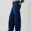 Jeans med lav midje og vid ben