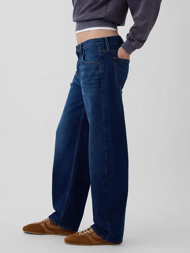 Jeans med lav midje og vid ben