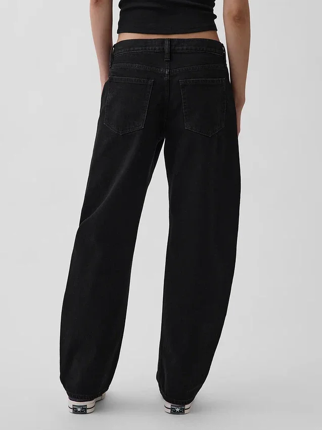 Jeans med lav midje og vid ben
