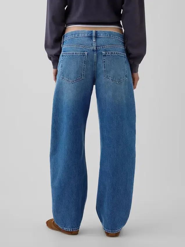 Jeans med lav midje og vid ben