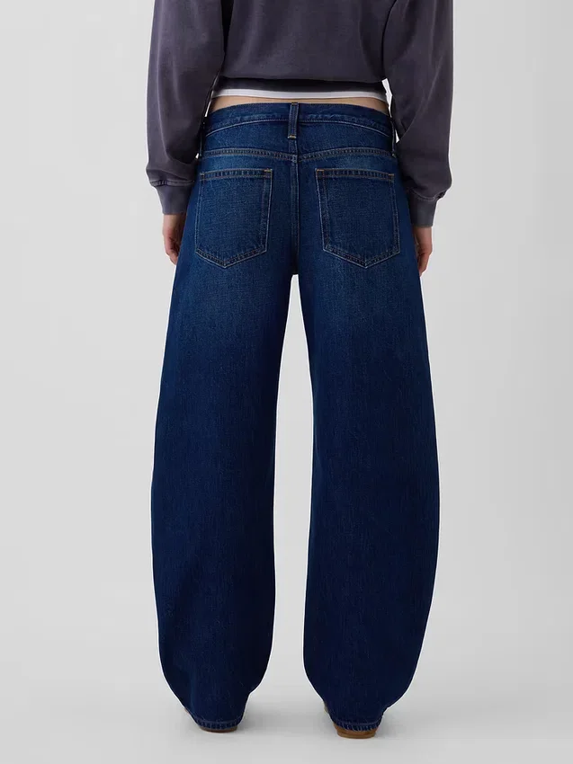 Jeans med lav midje og vid ben