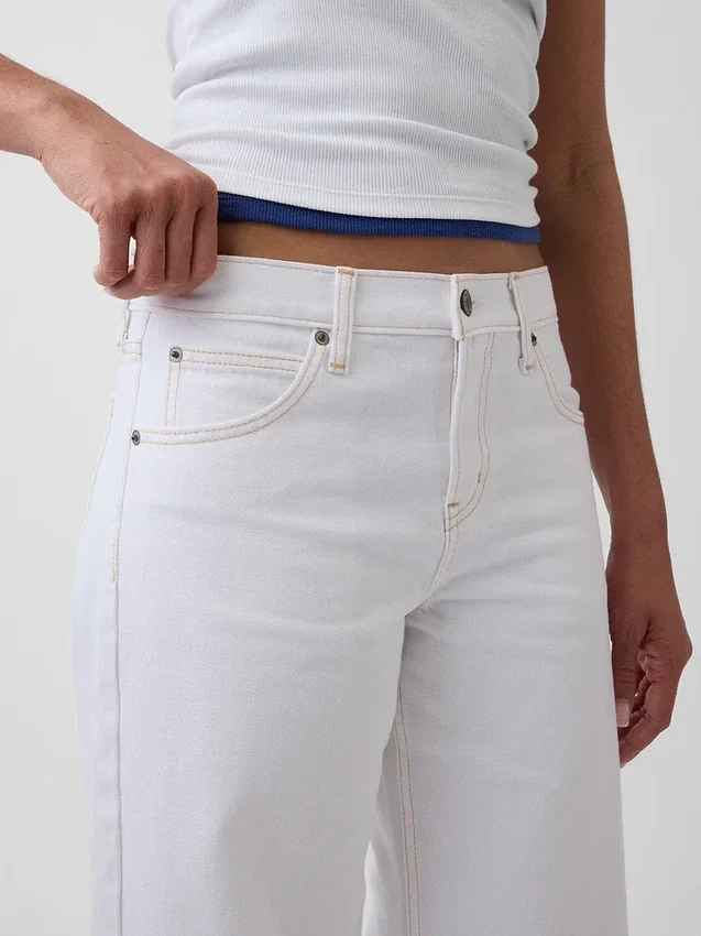 Jeans med lav midje og vid ben
