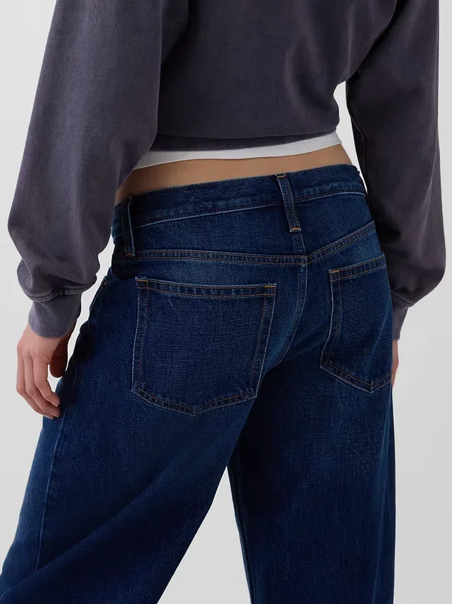 Jeans med lav midje og vid ben