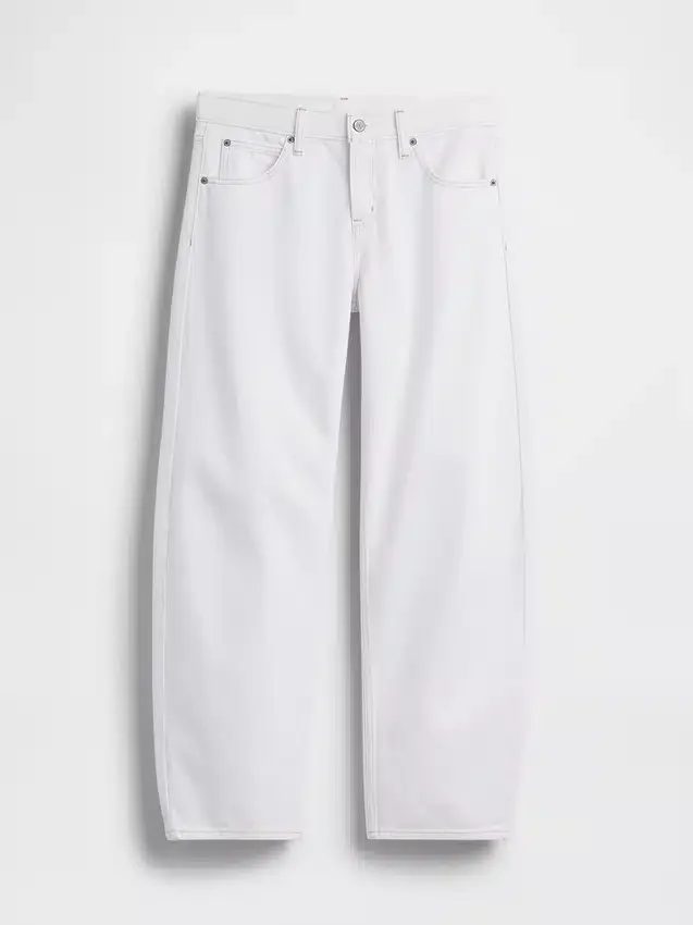 Jeans med lav midje og vid ben
