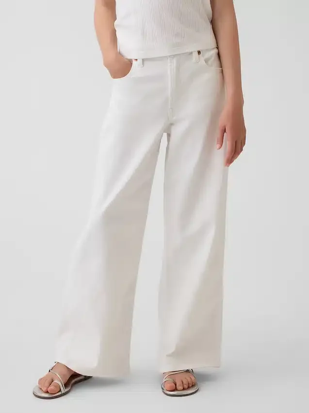 Jeans med lav midje og vide ben