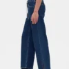 Jeans med lav midje, snøring og løs passform i 90-tallsstil