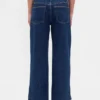 Jeans med lav midje, snøring og løs passform i 90-tallsstil