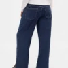 Jeans med lav midje, snøring og løs passform i 90-tallsstil