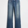 Jeans med lav midje, stiv passform, lange og smale ben