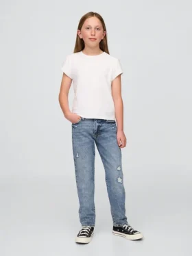 Jeans med middels høy midje for jenter