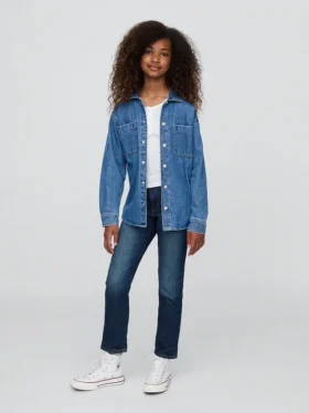 Jeans med middels høy midje for jenter