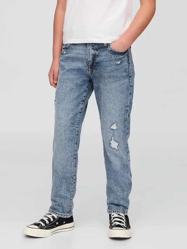 Jeans med middels høy midje for jenter