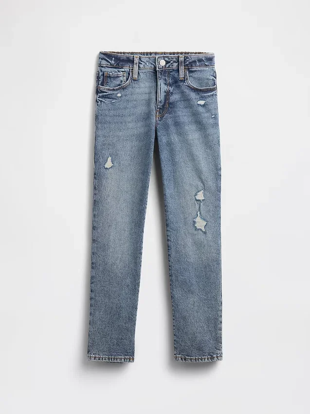 Jeans med middels høy midje for jenter