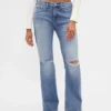 Jeans med middels høy midje og avslappet, rett passform