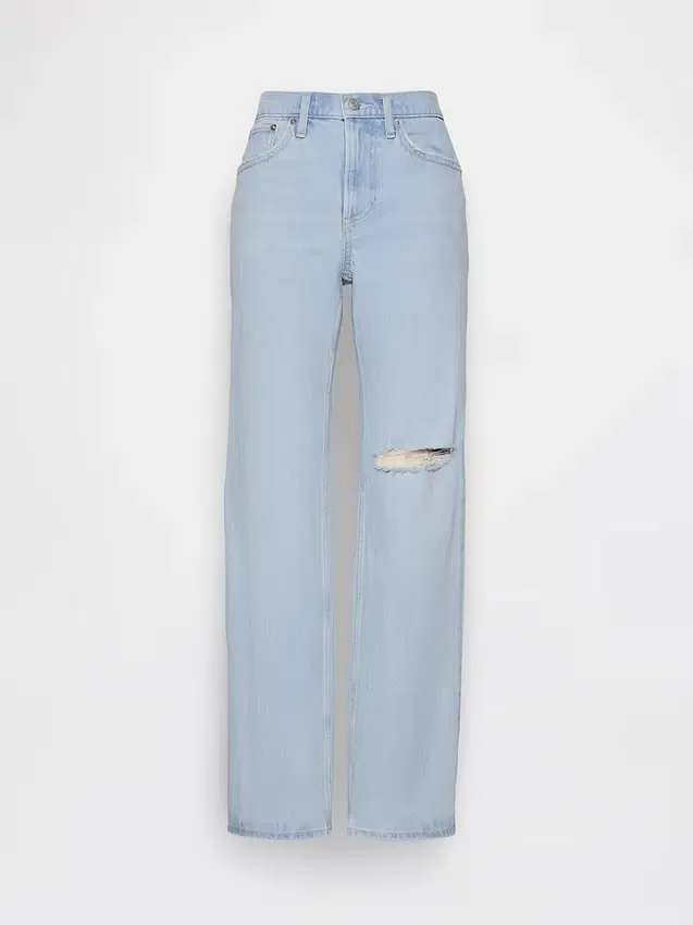 Jeans med middels høy midje og avslappet, rett passform
