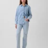 Jeans med middels høy midje og avslappet, rett passform