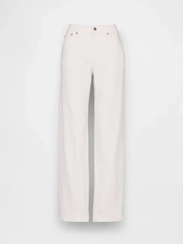 Jeans med middels høy midje og avslappet, rett passform