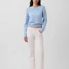 Jeans med middels høy midje og avslappet, rett passform