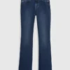 Jeans med middels høy midje og baby boot-ben