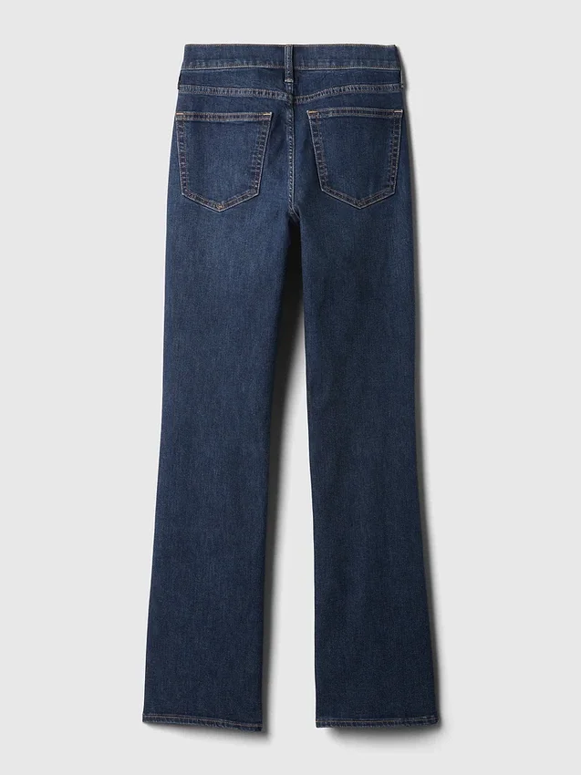 Jeans med middels høy midje og baby boot-ben