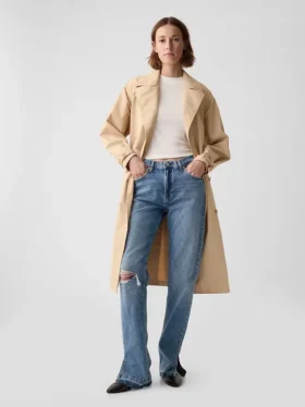 Jeans med middels høy midje og løs passform i 90-tallsstil