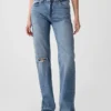 Jeans med middels høy midje og løs passform i 90-tallsstil