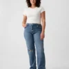 Jeans med middels høy midje og løs passform i 90-tallsstil
