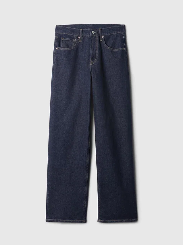 Jeans med middels høy midje og løs passform i 90-tallsstil