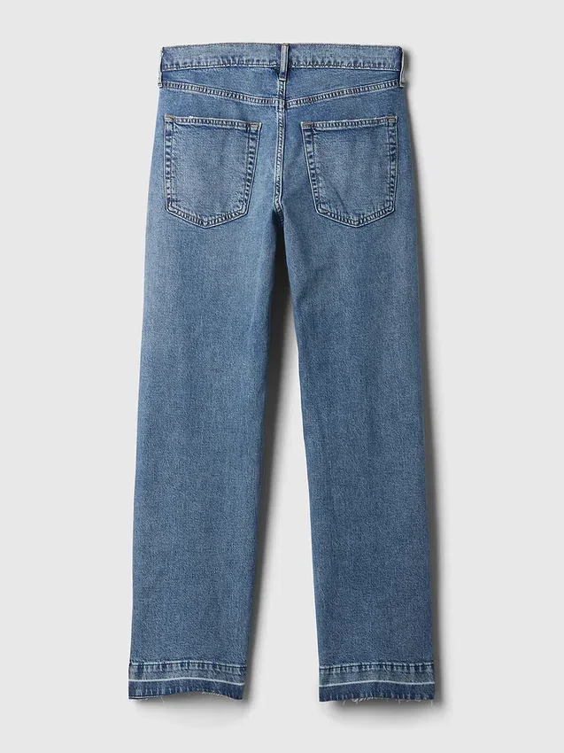 Jeans med middels høy midje og løs passform i 90-tallsstil