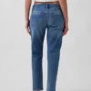 Jeans med middels høy midje og smal, avsmalnende passform