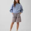 Jeansshorts for barn med lav midje og lang passform