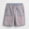 Jeansshorts for barn med lav midje og lang passform
