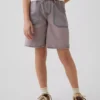 Jeansshorts for barn med lav midje og lang passform