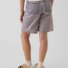 Jeansshorts for barn med lav midje og lang passform