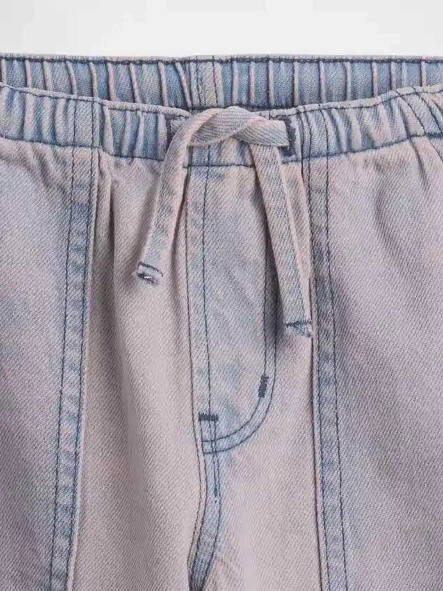 Jeansshorts for barn med lav midje og lang passform