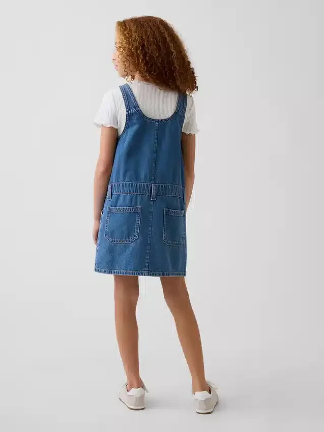 Jeansskjørt med glidelås for barn