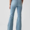 Jeggings med høy midje og utvidet ben for barn