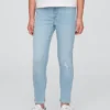 Jeggings med middels høy midje og elastisk linning for barn